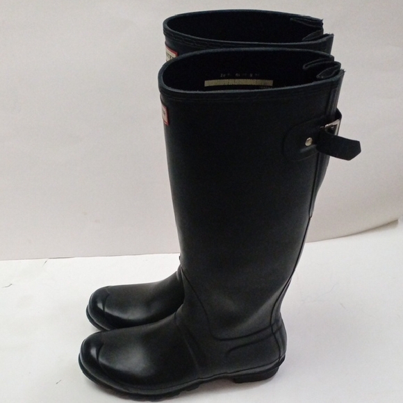 Hunter Black Women's Winter & Rain Knee High Tall Boots Women's Size US 10 - Picture 5 of 17